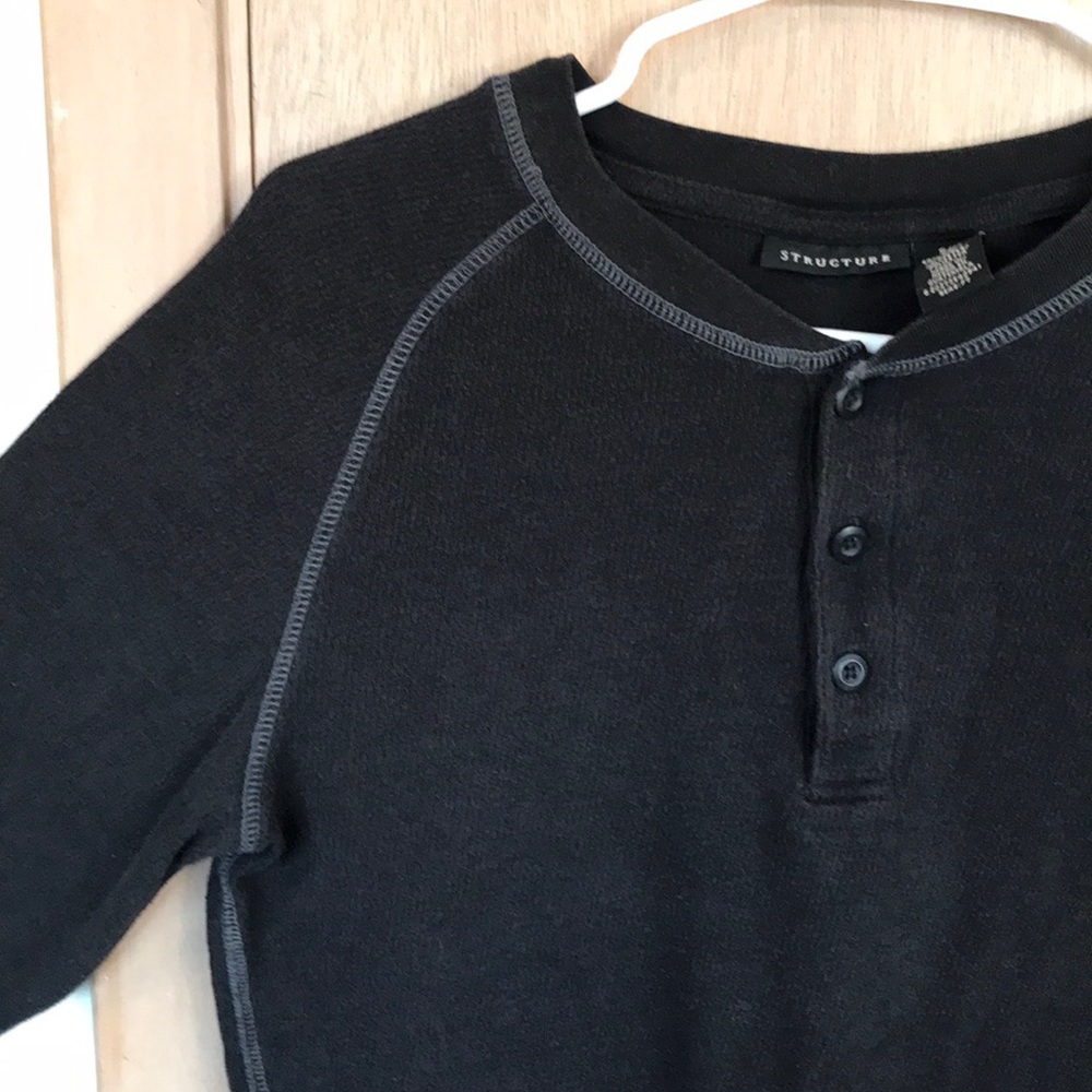 Slim fitting Men’s Structure Henley Small